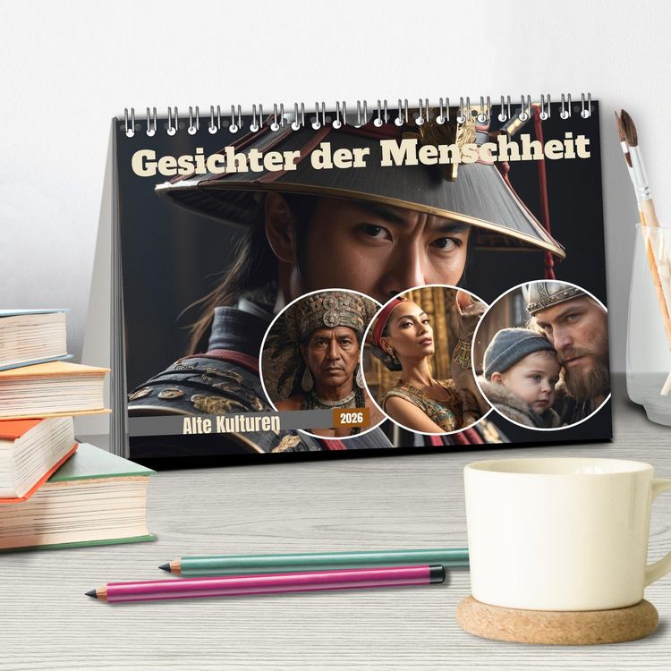 Produktbild: Gesichter der Menschheit (Tischkalender 2026 DIN A5 quer), CALVENDO Monatskalender