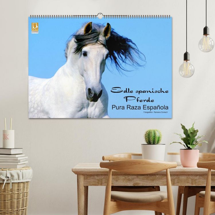 Produktbild: Edle spanische Pferde - Pura Raza Espanola (Wandkalender 2026 DIN A2 quer), CALVENDO Monatskalender