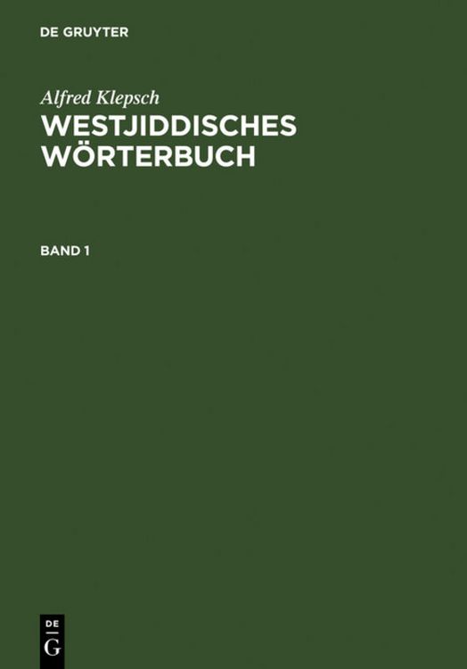 Produktbild: Westjiddisches W&ouml;rterbuch