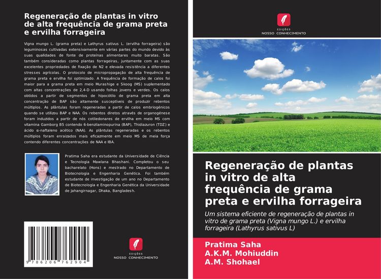 Produktbild: Regenera&ccedil;&atilde;o de plantas in vitro de alta frequ&ecirc;ncia de grama preta e ervilha forrageira
