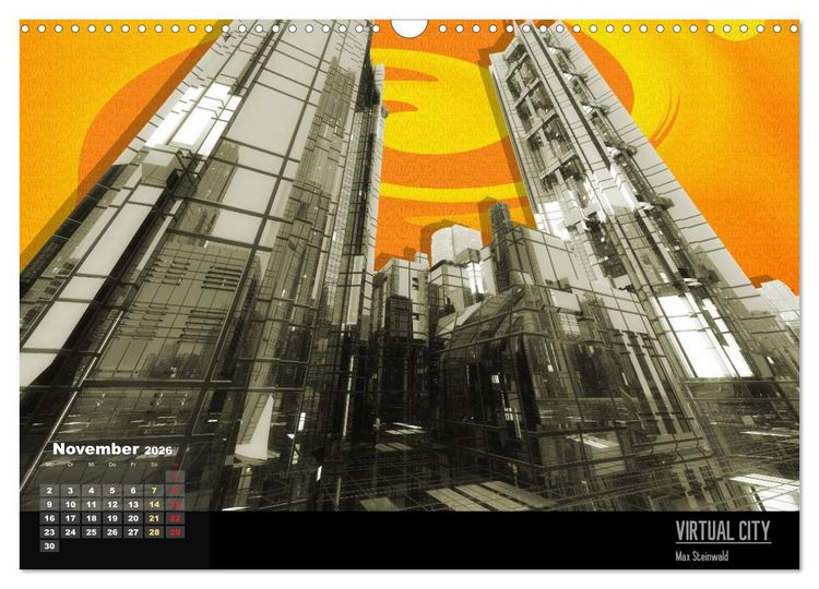 Produktbild: VIRTUAL CITY 2026 CH-Version (Wandkalender 2026 DIN A3 quer), CALVENDO Monatskalender
