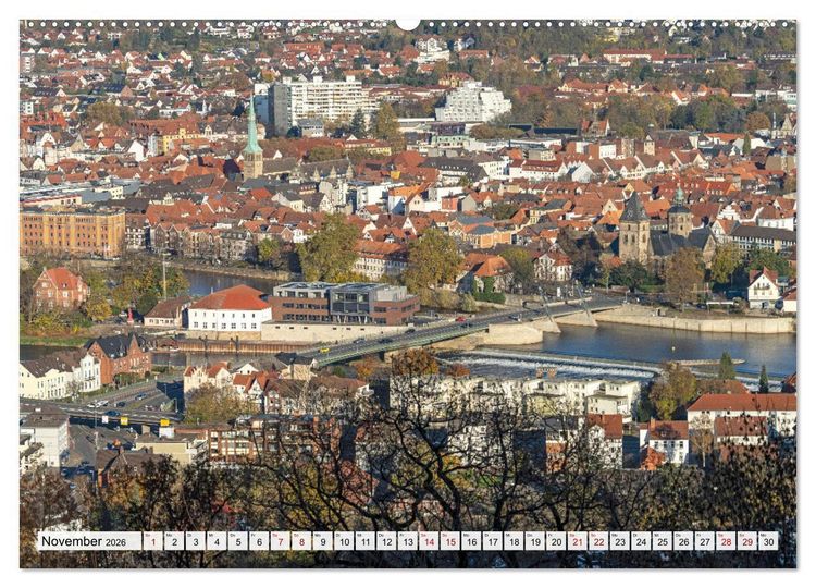 Produktbild: Das Weserbergland (hochwertiger Premium Wandkalender 2026 DIN A2 quer), Kunstdruck in Hochglanz
