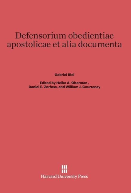 Produktbild: Defensorium obedientiae apostolicae et alia documenta