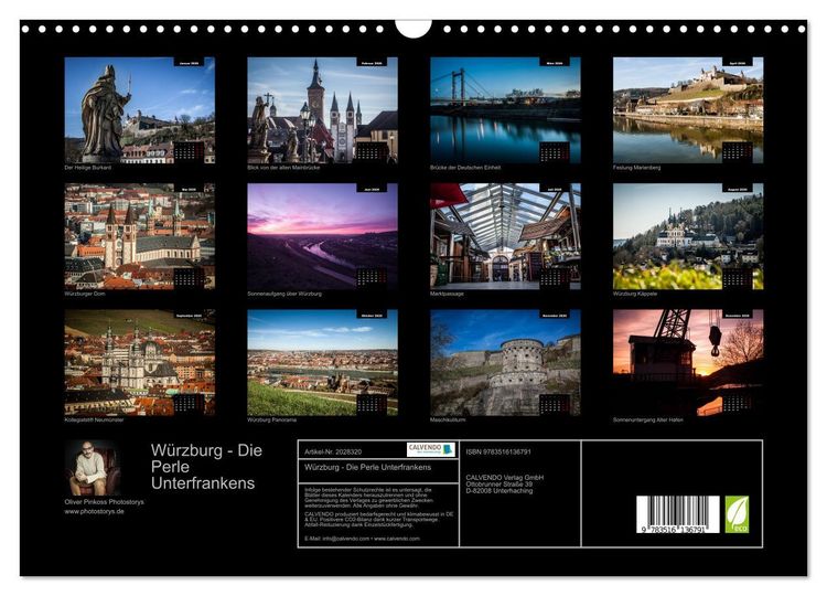 Produktbild: W&uuml;rzburg - Die Perle Unterfrankens (Wandkalender 2026 DIN A3 quer), CALVENDO Monatskalender