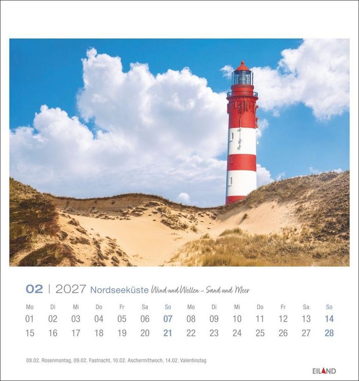 Produktbild: Nordseek&uuml;ste Postkartenkalender 2027 - Wind und Wellen - Sand und Meer
