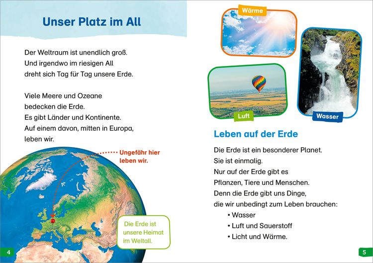 Produktbild: WAS IST WAS Erstes Lesen easy! Band 14. Entdecke unsere Erde