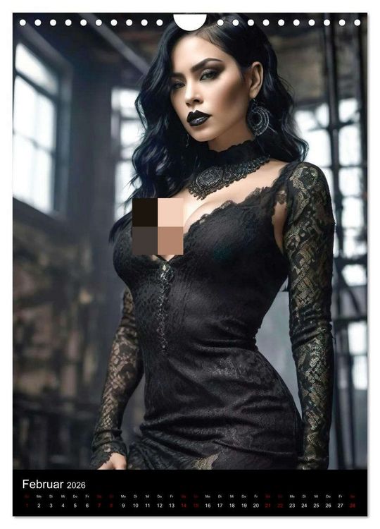 Produktbild: Wundersch&ouml;ne Gothic Divas (Wandkalender 2026 DIN A4 hoch), CALVENDO Monatskalender