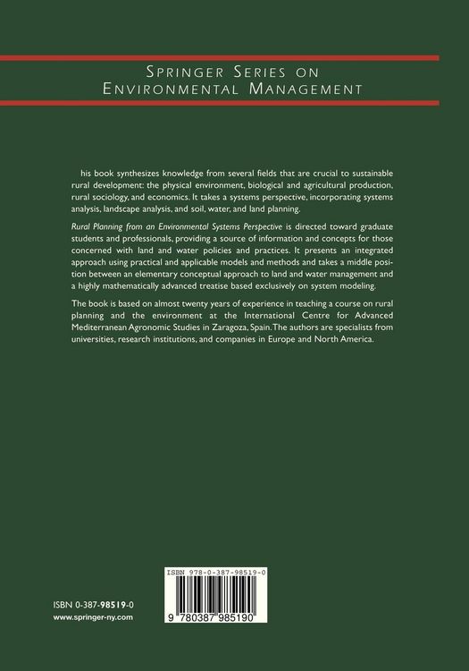 Produktbild: Rural Planning from an Environmental Systems Perspective