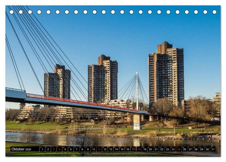 Produktbild: Mannheim Modern. Zeitgen&ouml;ssische Architektur in der Quadratestadt. (Tischkalender 2026 DIN A5 quer), CALVENDO Monatskalender