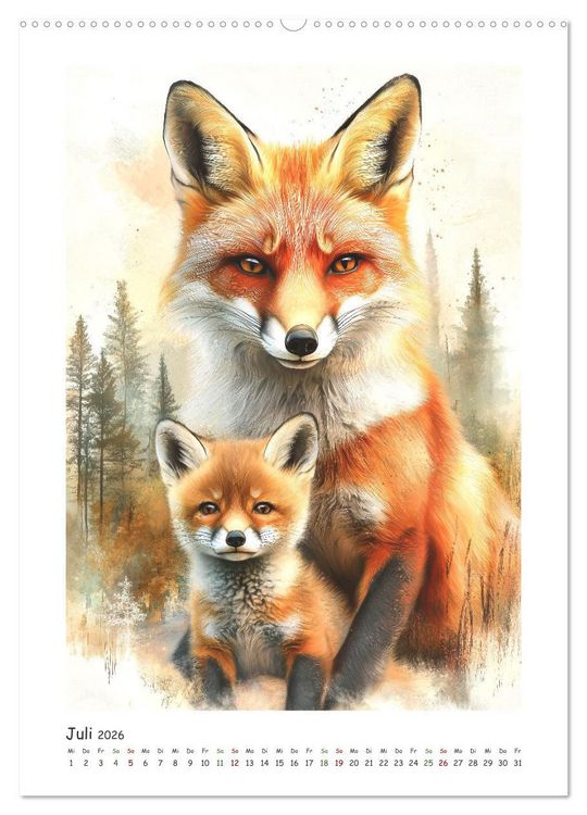 Produktbild: Wild und vertraut (hochwertiger Premium Wandkalender 2026 DIN A2 hoch), Kunstdruck in Hochglanz