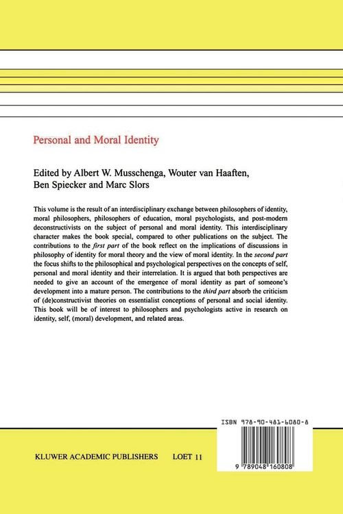 Produktbild: Personal and Moral Identity