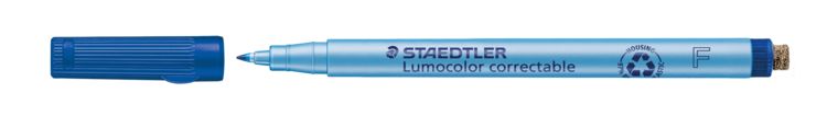 Produktbild: STAEDTLER Universalstift Lumocolor correctable 305 trocken abwischbar, blau F