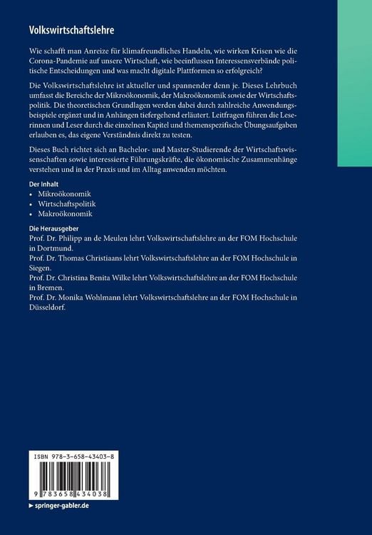Produktbild: Volkswirtschaftslehre