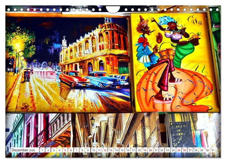 Produktbild: Kuba Kunst - Maler in Havanna (Wandkalender 2026 DIN A4 quer), CALVENDO Monatskalender