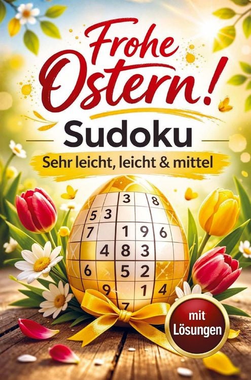 Produktbild: Frohe Ostern! Sudoku in 3 Stufen: Zum Aufw&auml;rmen, leicht & mittel - mit L&ouml;sungen I R&auml;tselbuch als kleines Ostergeschenk