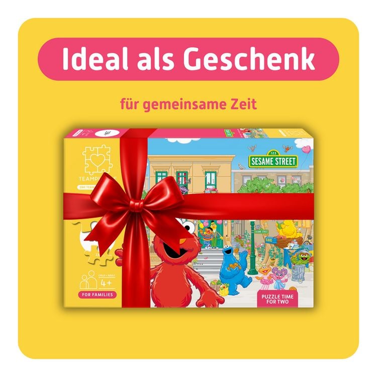 Produktbild: TEAMPUZZLE &ndash; Sesamstra&szlig;e &ndash; 194 Teile &ndash; Kinderpuzzle mit gro&szlig;en & kleinen Teilen