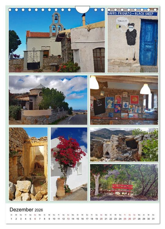 Produktbild: Kreta - Historische St&auml;dte und Bilderbuchd&ouml;rfer (Wandkalender 2026 DIN A4 hoch), CALVENDO Monatskalender