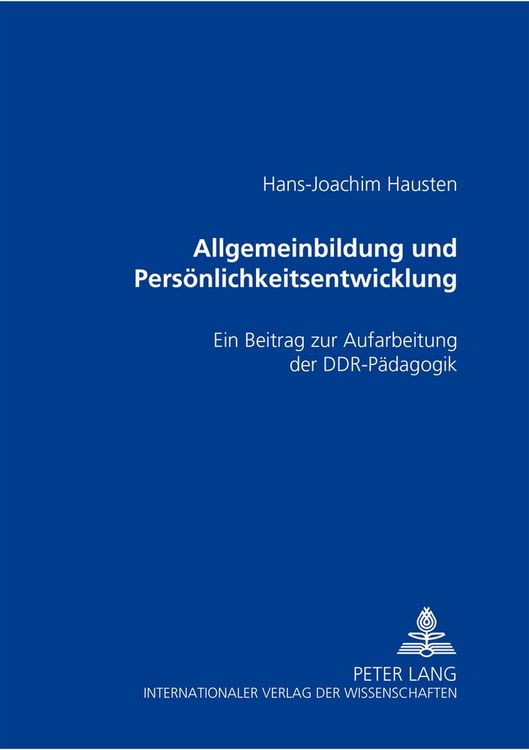 Produktbild: Allgemeinbildung und Pers&ouml;nlichkeitsentwicklung