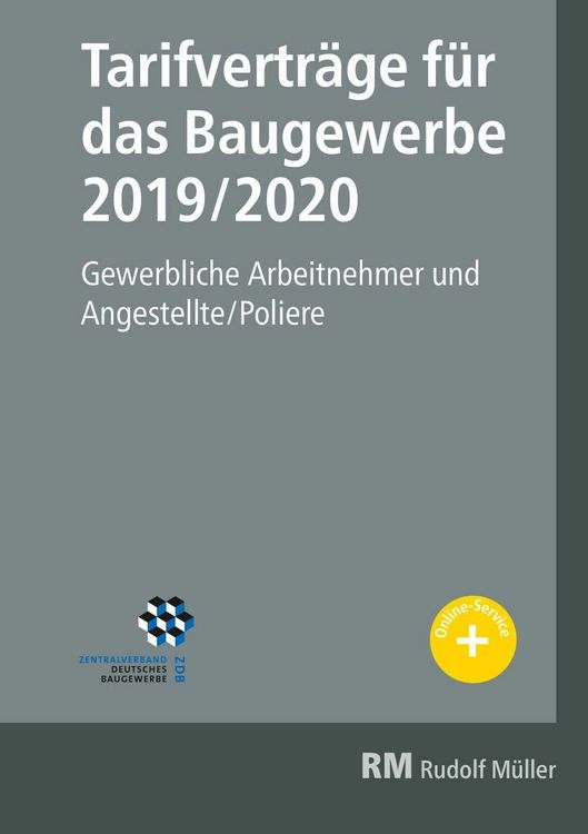 Produktbild: Tarifvertr&auml;ge f&uuml;r das Baugewerbe 2019/2020 - E-Book (PDF)