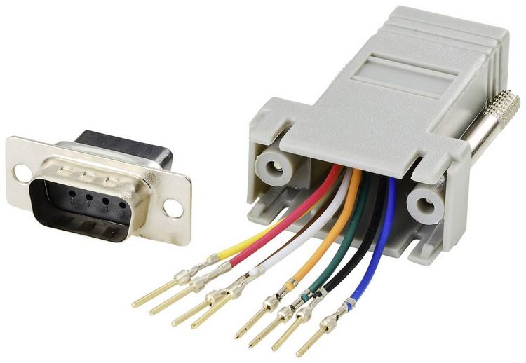 Produktbild: TRU COMPONENTS D-SUB Adapter D-SUB-Stecker 9pol. - RJ45-Buchse 1St.