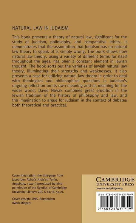 Produktbild: Natural Law in Judaism