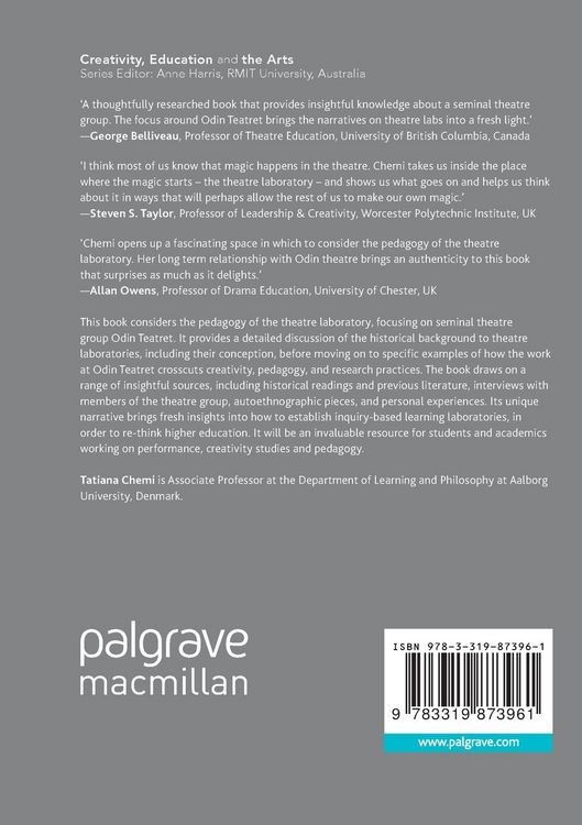 Produktbild: A Theatre Laboratory Approach to Pedagogy and Creativity
