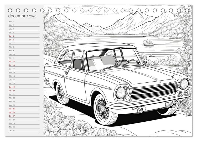 Produktbild: V&eacute;hicules motoris&eacute;s (Calendrier de bureau 2026 DIN A5 vertical), CALVENDO calendrier mensuel