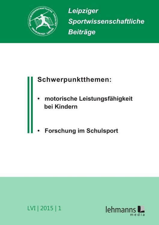 Produktbild: Leipziger Sportwissenschaftliche Beitr&auml;ge