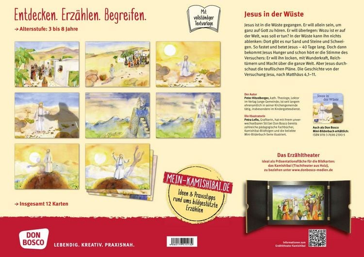 Produktbild: Jesus in der W&uuml;ste. Kamishibai Bildkartenset.