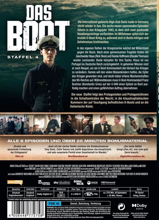 Produktbild: Das Boot - Staffel 4 [2 DVDs]