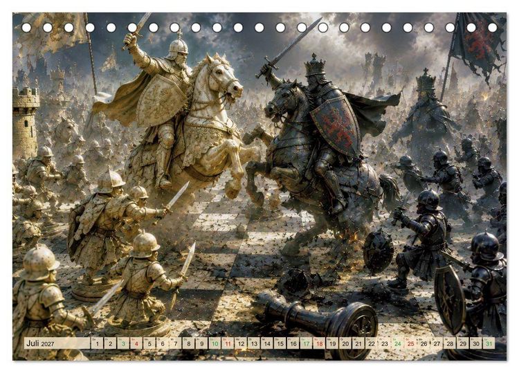 Produktbild: Strategie auf dem Schachbrett (Tischkalender 2027 DIN A5 quer), CALVENDO Monatskalender