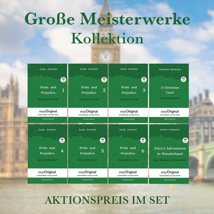Bild vom Artikel Große Meisterwerke Kollektion Softcover (Bücher + Audio-Online) - Lesemethode von Ilya Frank - Zweisprachige Ausgabe Englisch-Deutsch vom Autor Jane Austen