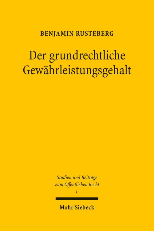 Produktbild: Der grundrechtliche Gew&auml;hrleistungsgehalt