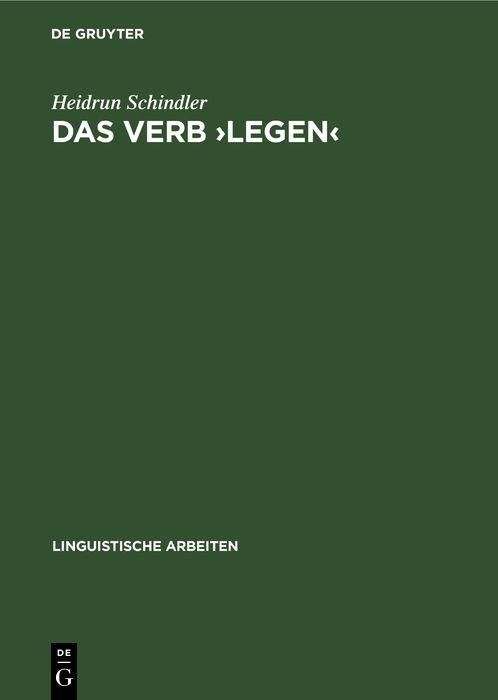 Produktbild: Das Verb &iquest;legen&iquest;