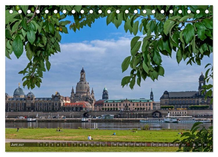 Produktbild: Dresden, ein Jahr an der Elbe (Tischkalender 2027 DIN A5 quer), CALVENDO Monatskalender