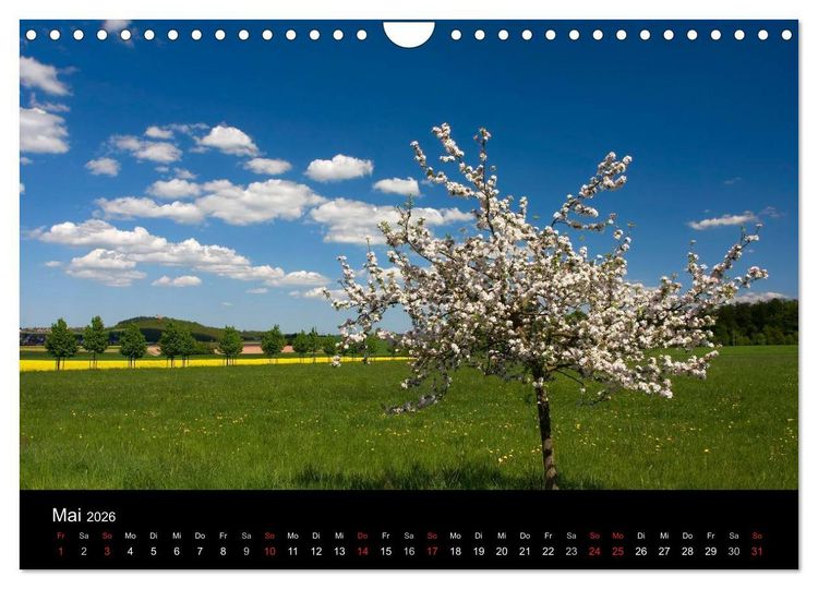 Produktbild: Fuldaer Land - Heile Welt zwischen Rh&ouml;n und Vogelsberg (Wandkalender 2026 DIN A4 quer), CALVENDO Monatskalender