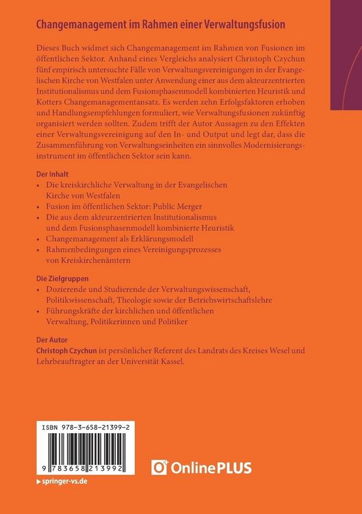 Produktbild: Changemanagement im Rahmen einer Verwaltungsfusion