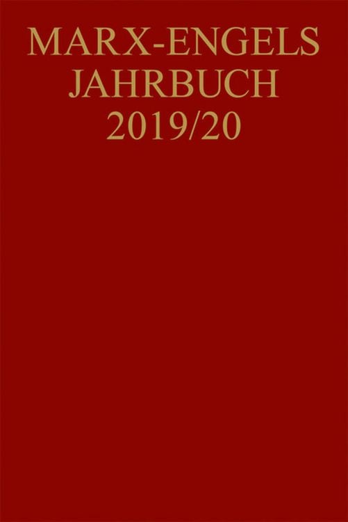 Produktbild: Marx-Engels-Jahrbuch 2019/20