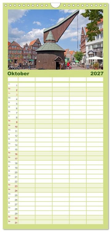 Produktbild: Familienplaner 2027 - Hansest&auml;dte in Norddeutschland mit 5 Spalten (Wandkalender, 21 x 45 cm) CALVENDO