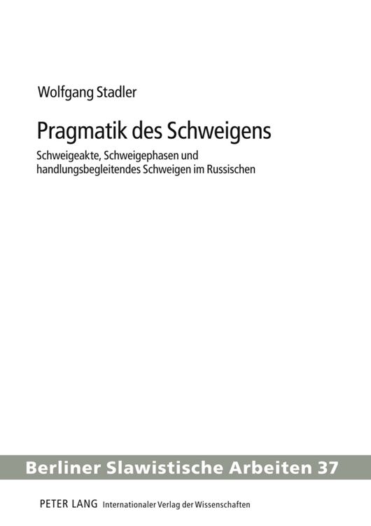 Produktbild: Pragmatik des Schweigens