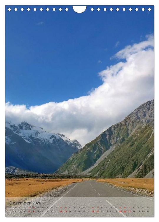 Produktbild: Neuseeland &ndash; Unterwegs auf der S&uuml;dinsel (Wandkalender 2026 DIN A4 hoch), CALVENDO Monatskalender