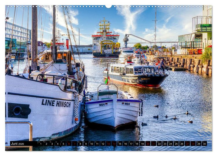 Produktbild: BREMERHAVEN Maritimes in der Seestadt (hochwertiger Premium Wandkalender 2026 DIN A2 quer), Kunstdruck in Hochglanz