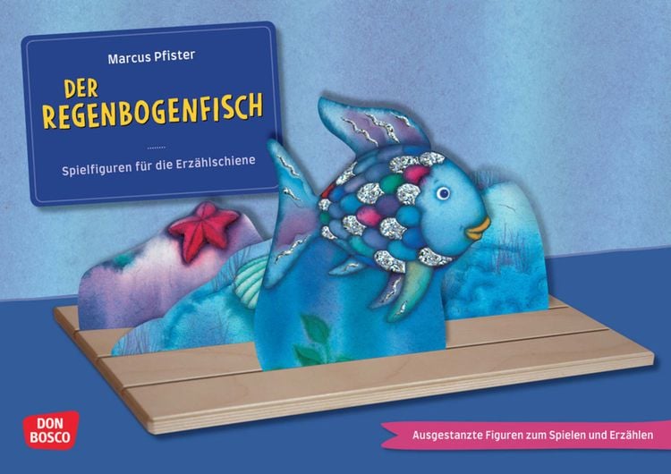 Produktbild: Der Regenbogenfisch, mit schillernden Schuppen. Erzählschienen-Figurenset