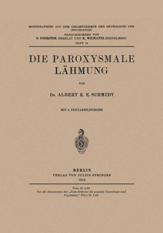Produktbild: Die Paroxysmale L&auml;hmung