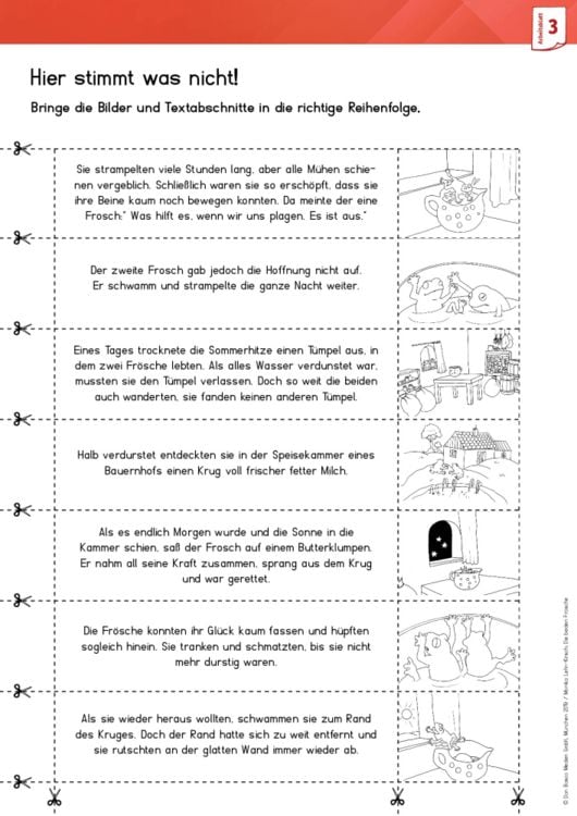 Produktbild: Arbeitsmaterial Grundschule. Fabeln f&uuml;r den Deutschunterricht. Die beiden Fr&ouml;sche: Eine Fabel von &Auml;sop.