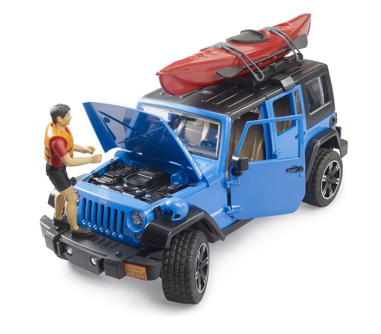 Produktbild: bruder 02529 Jeep Wrangler Rubicon Unlimited mit Kajak und Figur