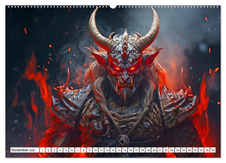 Produktbild: Mystische Kreaturen - Ein Jahr voller Magie und Fantasie (hochwertiger Premium Wandkalender 2026 DIN A2 quer), Kunstdruck in Hochglanz