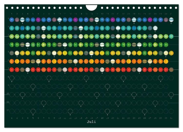 Produktbild: Perlenkalender (Wandkalender 2027 DIN A4 quer), CALVENDO Monatskalender