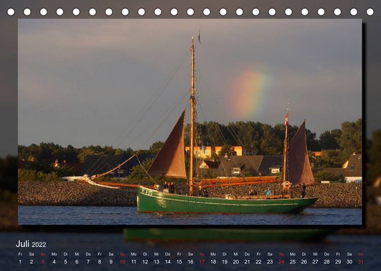 Produktbild: Abends am Meer (Tischkalender 2022 DIN A5 quer)