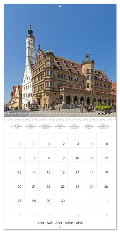 Produktbild: Rothenburg ob der Tauber - Medieval town in Germany (Wall Calendar 2026 12 &times; 12 Inch) CALVENDO 12 Month Wall Calendar